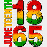 Juneteenth 1865 Afro Colors Blm Dtf Transfer