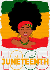 Juneteenth 1865 Afro Girl - Juneteenth DTF Transfer