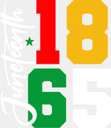 Juneteenth 1865 B&W - Juneteenth DTF Transfer Adult Unisex - S & M (10’’) / Light Color Design (See Imaging)