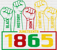 Juneteenth 1865 Fists Up - Juneteenth DTF Transfer