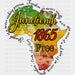JuneTeenth 1865 Free BLM DTF Transfer ready2transfer Black