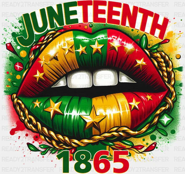 Juneteenth 1865 Lips - Juneteenth DTF Transfer