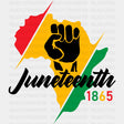 Juneteenth 1865 Rising Fist Blm Dtf Transfer Adult Unisex - S & M (10’) / Black
