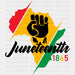 Juneteenth 1865 Rising Fist BLM DTF Transfer ready2transfer Black