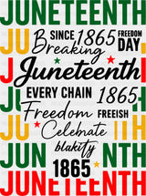 Juneteenth B&W Design - Juneteenth DTF Transfer Adult Unisex - S & M (10’’) / Dark Color Design (See Imaging)