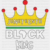 Juneteenth Black King Blm Dtf Transfer