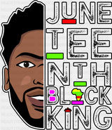 Juneteenth Black King - Juneteenth DTF Transfer Adult Unisex - S & M (10’’) / Dark Color Design (See Imaging)