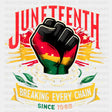 Juneteenth Breaking Every Chain Since 1865 Design Dtf Transfer
