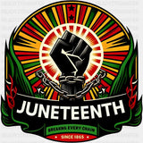 Juneteenth Breakng Every Chain Design Dtf Transfer