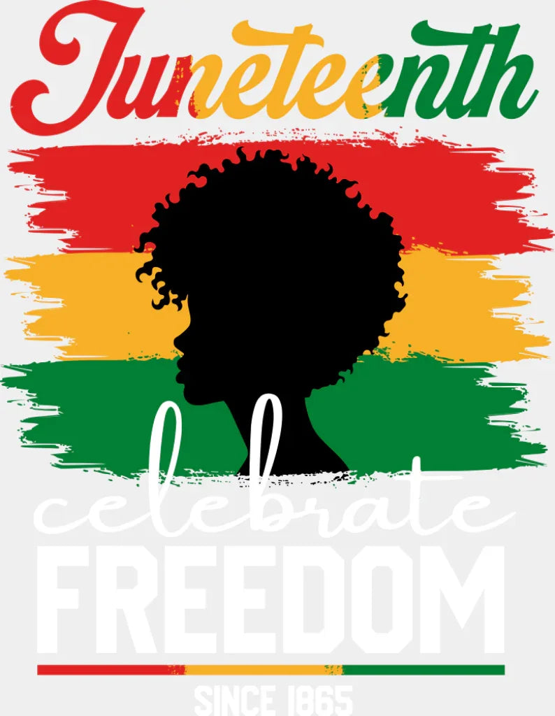 Juneteenth Celebrate Freedom Since 1865 - Juneteenth DTF Transfer Adult Unisex - S & M (10’’) / Light Color Design (See