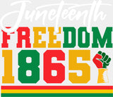 Juneteenth Freedom 1865 Fist - Juneteenth DTF Transfer Adult Unisex - S & M (10’’) / Light Color Design (See Imaging)