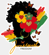 Juneteenth Freedom Flowers - Juneteenth DTF Transfer Adult Unisex - S & M (10’’) / Light Color Design (See Imaging)