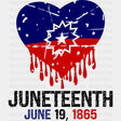 Juneteenth June 19 1865 Design Dtf Transfer Adult Unisex - S & M (10’) / Black