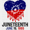 Juneteenth June 19 1865 Design Dtf Transfer Adult Unisex - S & M (10’) / Black