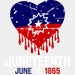 Juneteenth June 19 1865 Design - BLM Juneteenth DTF Transfer ready2transfer White