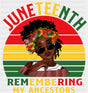 Juneteenth Remembering My Ancestors - Juneteenth DTF Transfer