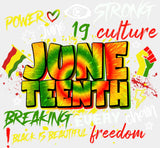Juneteenth Retro Design - Juneteenth DTF Transfer ready2transfer Light Color Design (See Imaging)