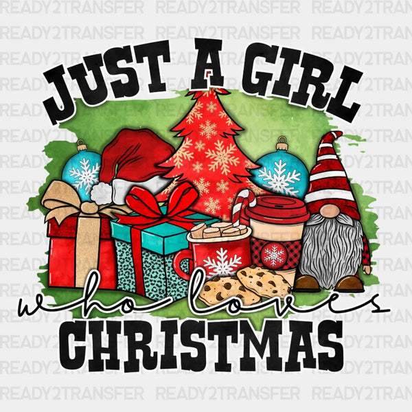 Just a Girl Christmas DTF Transfer