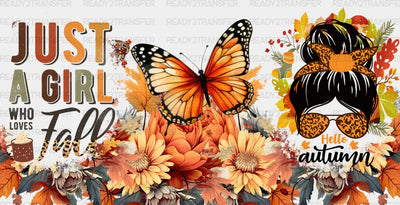 Just A Girl Who Loves Fall - Cup Wrap Uv Sticker Permanent Dtf Decal