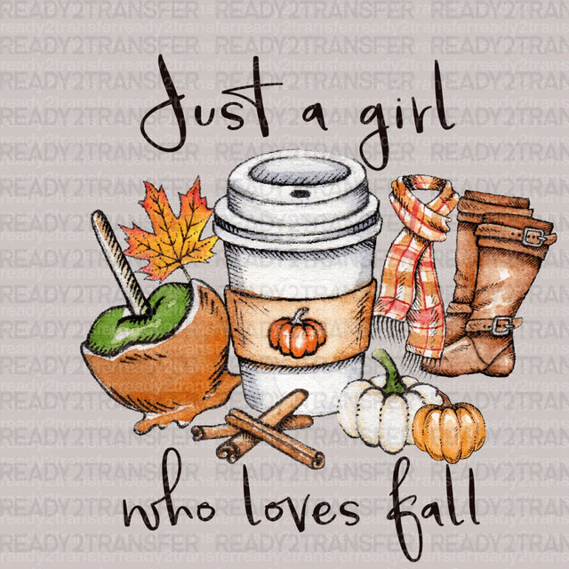 Just A Girl Who Loves Fall DTF Transfer - ready2transfer