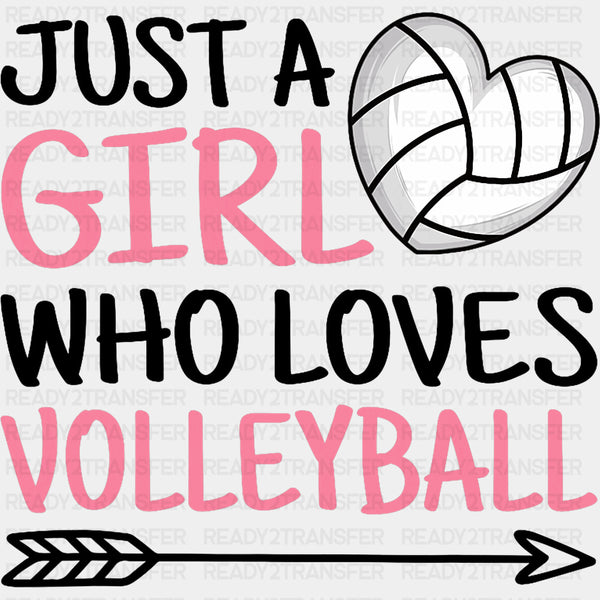 Just A Girl Who Loves Volleyball, Pink - Volleyball DTF Transfers