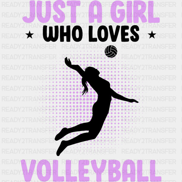 Just A Girl Who Loves Volleyball, Purple - Volleyball DTF Transfers