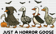 Just A Horror Goose & Bats - Halloween DTF Transfer ready2transfer Dark Color Design (See Imaging)