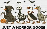 Just A Horror Goose & Bats - Halloween DTF Transfer ready2transfer Dark Color Design (See Imaging)