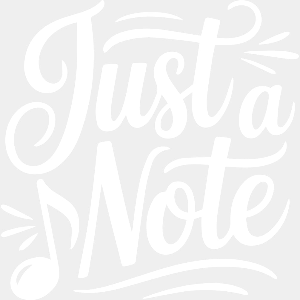 Just A Note - Music DTF Transfers ready2transfer Light Color Design (See Imaging)