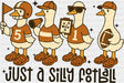Just A Silly Football - Football DTF Transfer Adult Unisex - S & M (10’’) / Dark Color Design (See Imaging)