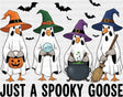Just A Spooky Goose B&W Bats - Halloween DTF Transfer ready2transfer Dark Color Design (See Imaging)