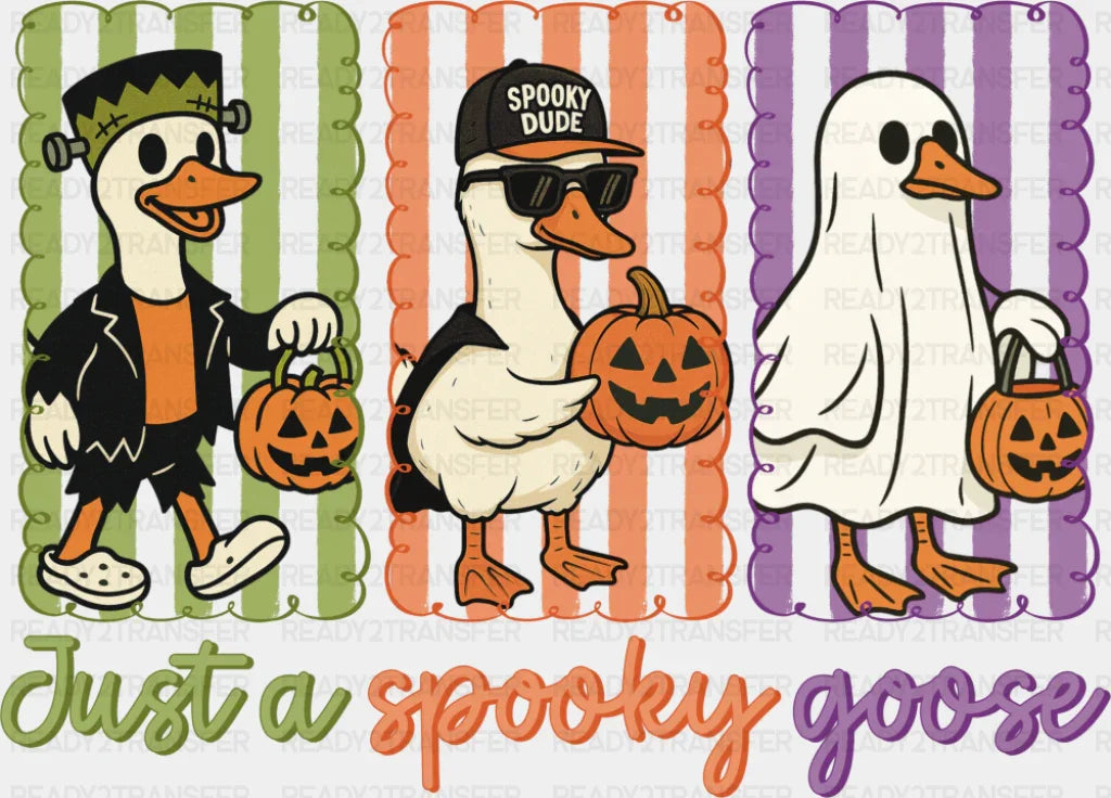 Just A Spooky Goose Colorful - Halloween DTF Transfer ready2transfer