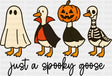 Just A Spooky Goose, Geese Design - Halloween DTF Transfer ready2transfer Dark Color Design (See Imaging)