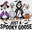 Just A Spooky Goose Smiling - Halloween DTF Transfer ready2transfer Dark Color Design (See Imaging)