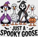 Just A Spooky Goose Smiling - Halloween DTF Transfer ready2transfer Dark Color Design (See Imaging)