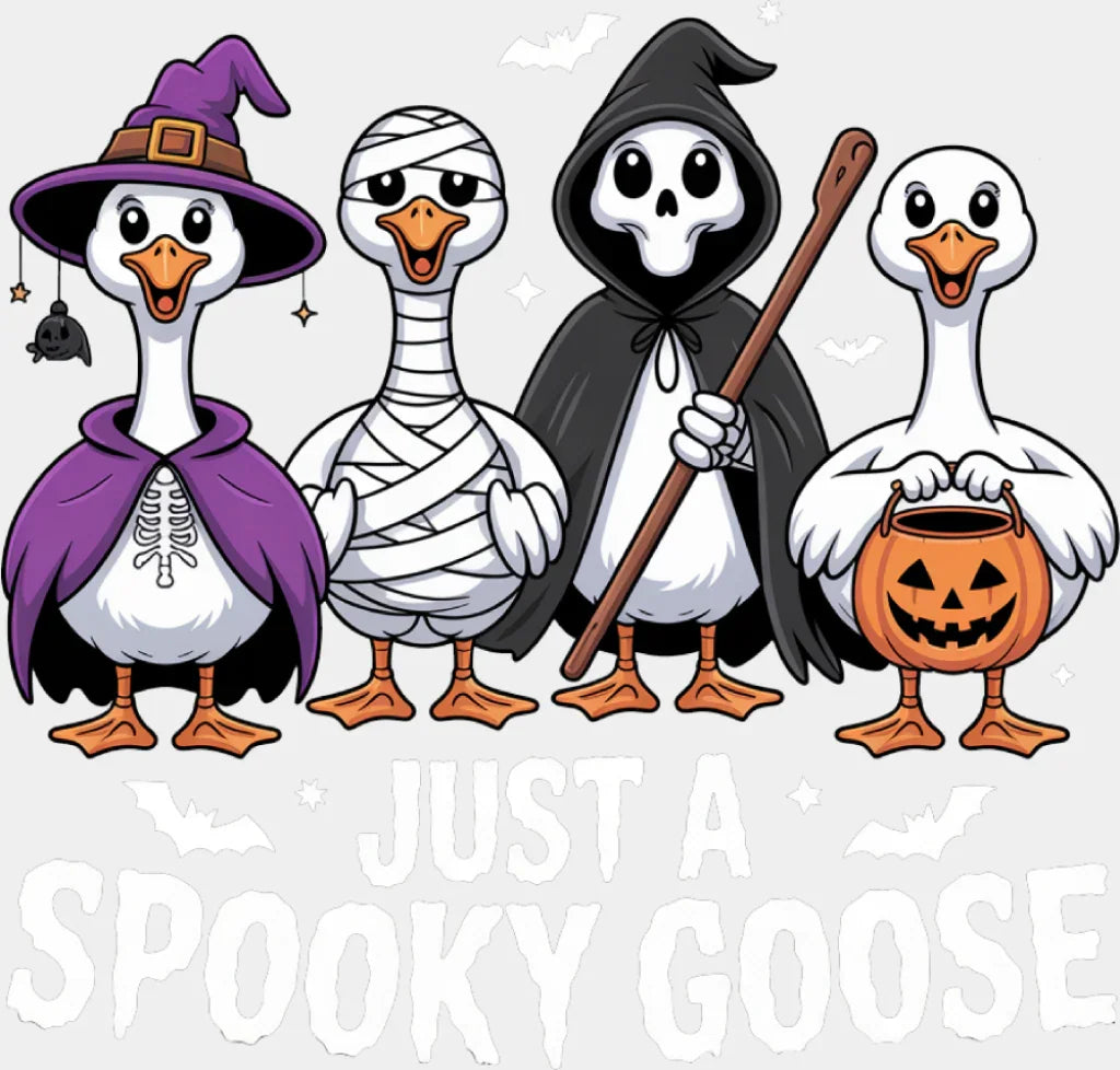 Just A Spooky Goose Smiling - Halloween DTF Transfer ready2transfer Light Color Design (See Imaging)