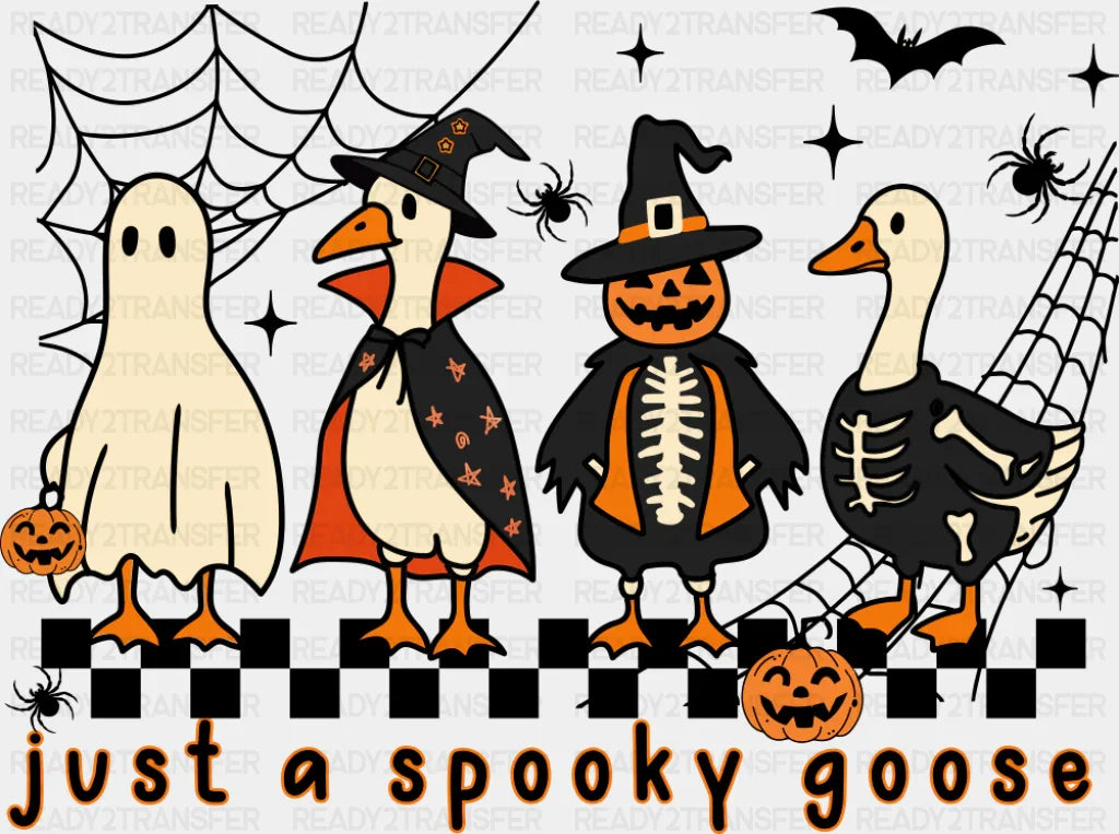 Just A Spooky Goose Spider Webs - Halloween DTF Transfer ready2transfer