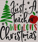 Just A Teacher Who Loves Christmas DTF Transfer ready2transfer Black