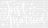 Just Married Cursive Design - Honeymoon Iron On Dtf Transfer Adult Unisex S & M (10’’) / Light