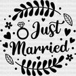 Just Married Leaf Design - Honeymoon Iron On Dtf Transfer Adult Unisex S & M (10’’) / Dark