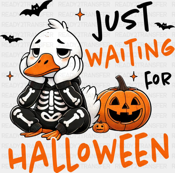 Just Waiting For Halloween Goose - Halloween DTF Transfer