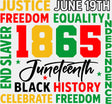 Justice June 19th Freedom Equality - Juneteenth DTF Transfer ready2transfer Dark Color Design (See Imaging)