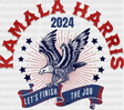 Kamala Harris Eagle Design - Election 2024 Dtf Transfer Adult Unisex S & M (10’) / Black