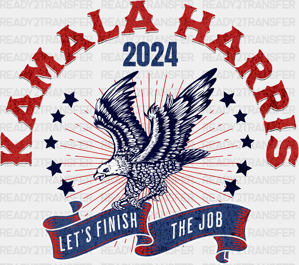 Kamala Harris Eagle Design - Election 2024 Dtf Transfer Adult Unisex S & M (10’) / White