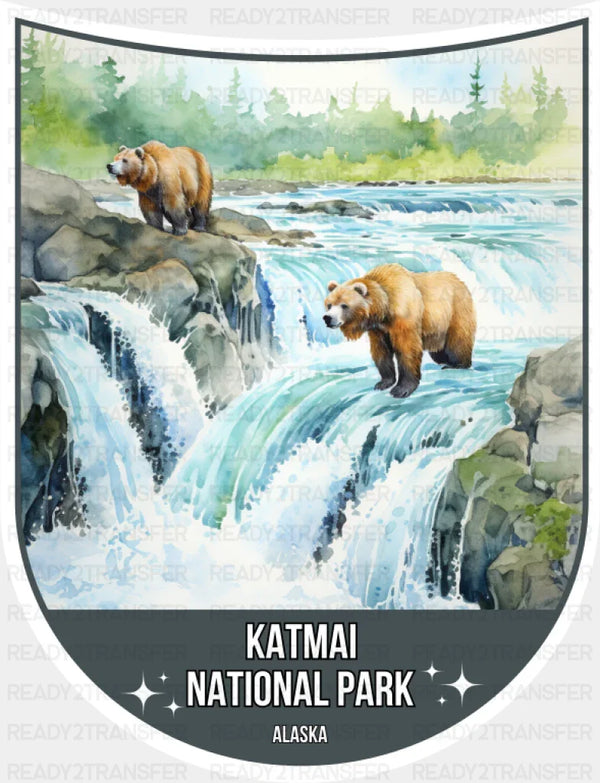 Katmai National Park Alaska - National Parks DTF Transfer