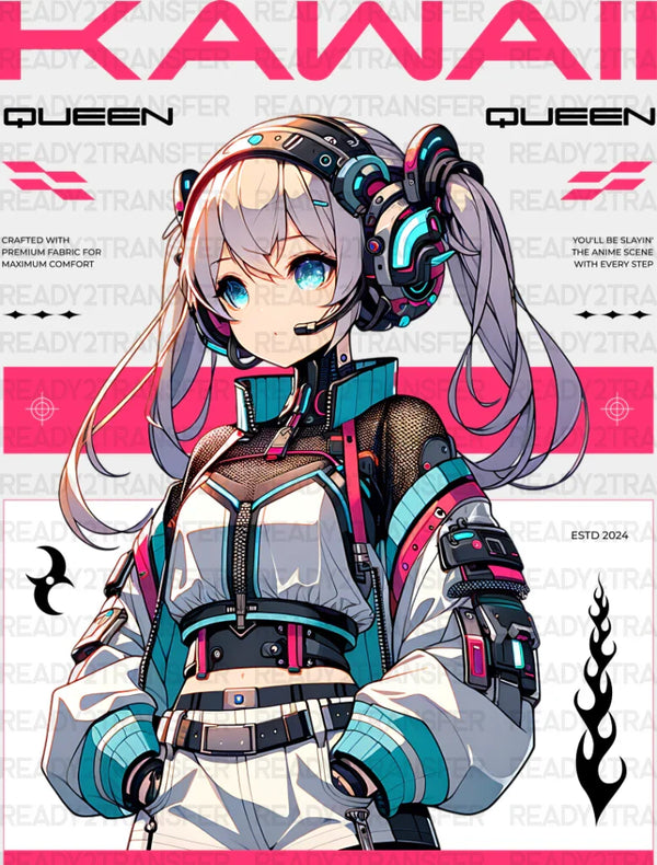 Kawai Queen - Anime DTF heat transfer