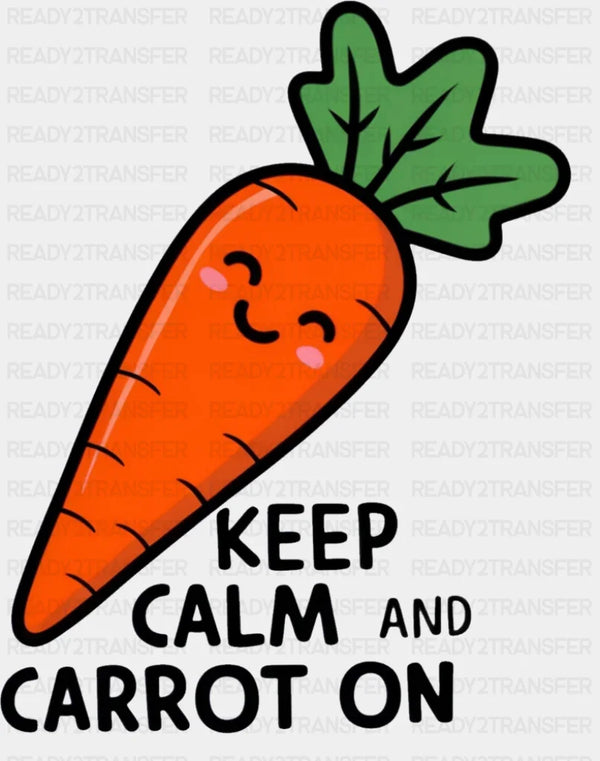 Keep Calm And Carrot On - Minimal UV Sticker Permanent UV DTF Decal