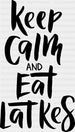 Keep Calm And Eat Latkes - Hanukkah DTF heat transfer ready2transfer Black