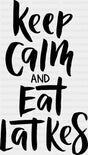 Keep Calm And Eat Latkes - Hanukkah Dtf Heat Transfer Adult Unisex S & M (10’’) / Black