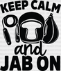 Keep Calm And Jab On - Boxing Dtf Heat Transfer Adult Unisex S & M (10’’) / Black